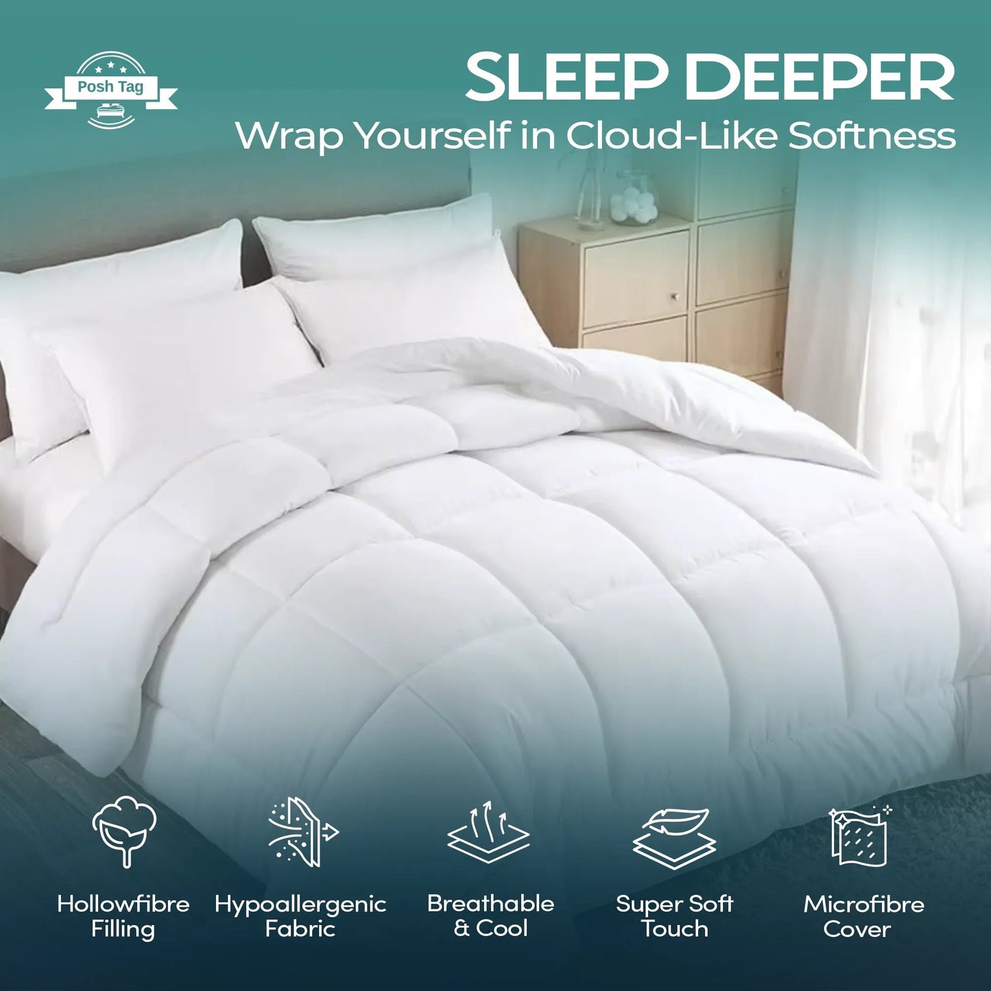 Posh Tag 15 Tog Extra Warm Winter Duvet - Posh Tag