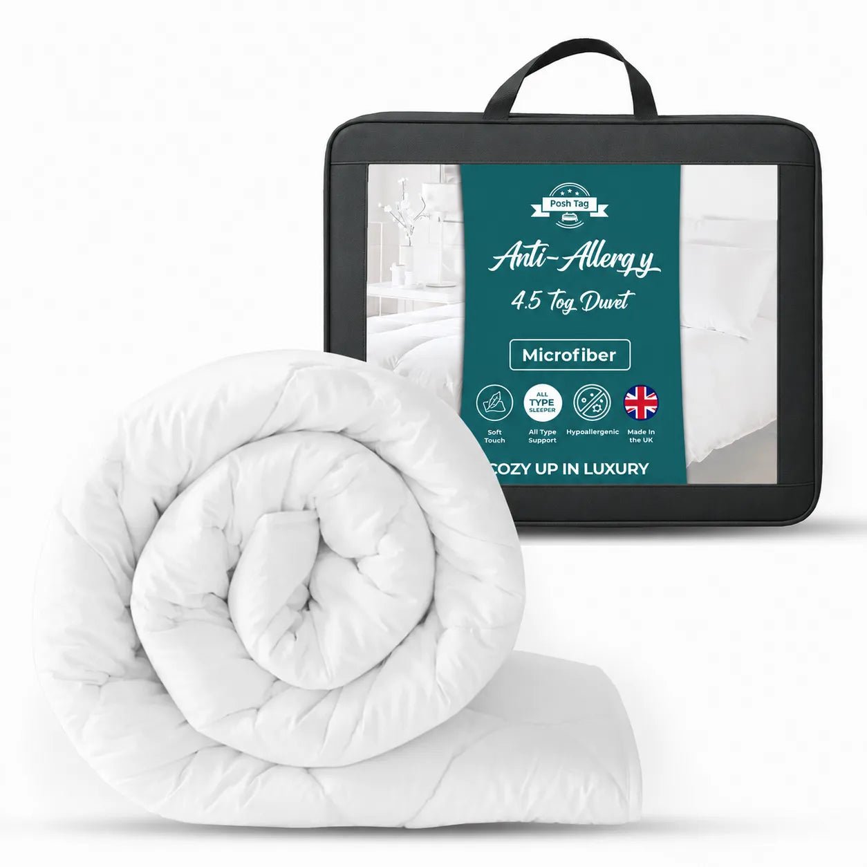 Posh Tag 4.5 Tog Summer Duvet — Lightweight & Cool - Posh Tag