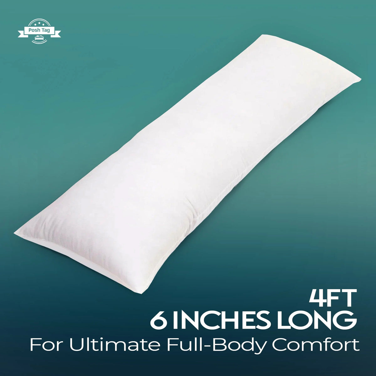 4ft 6in long bolster pillow for full body comfort