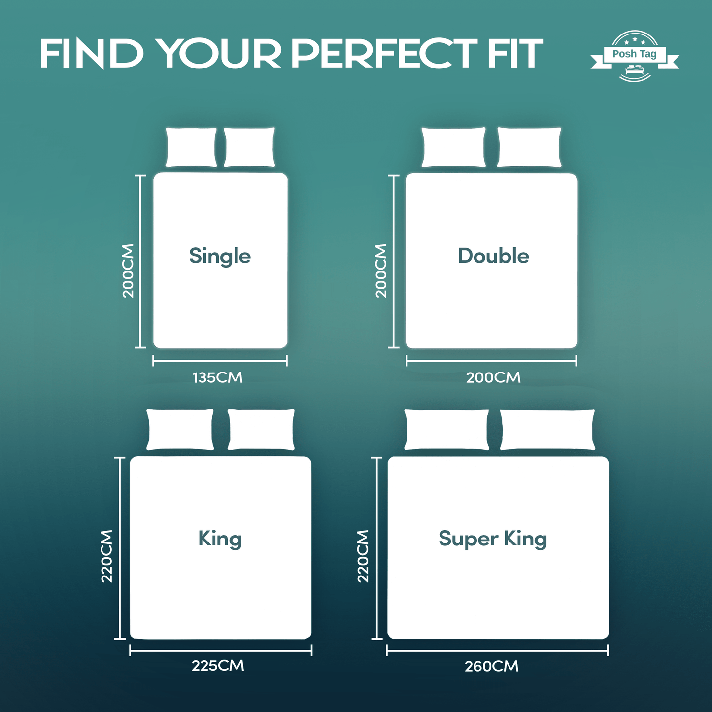 Coverless Duvets - Posh Tag