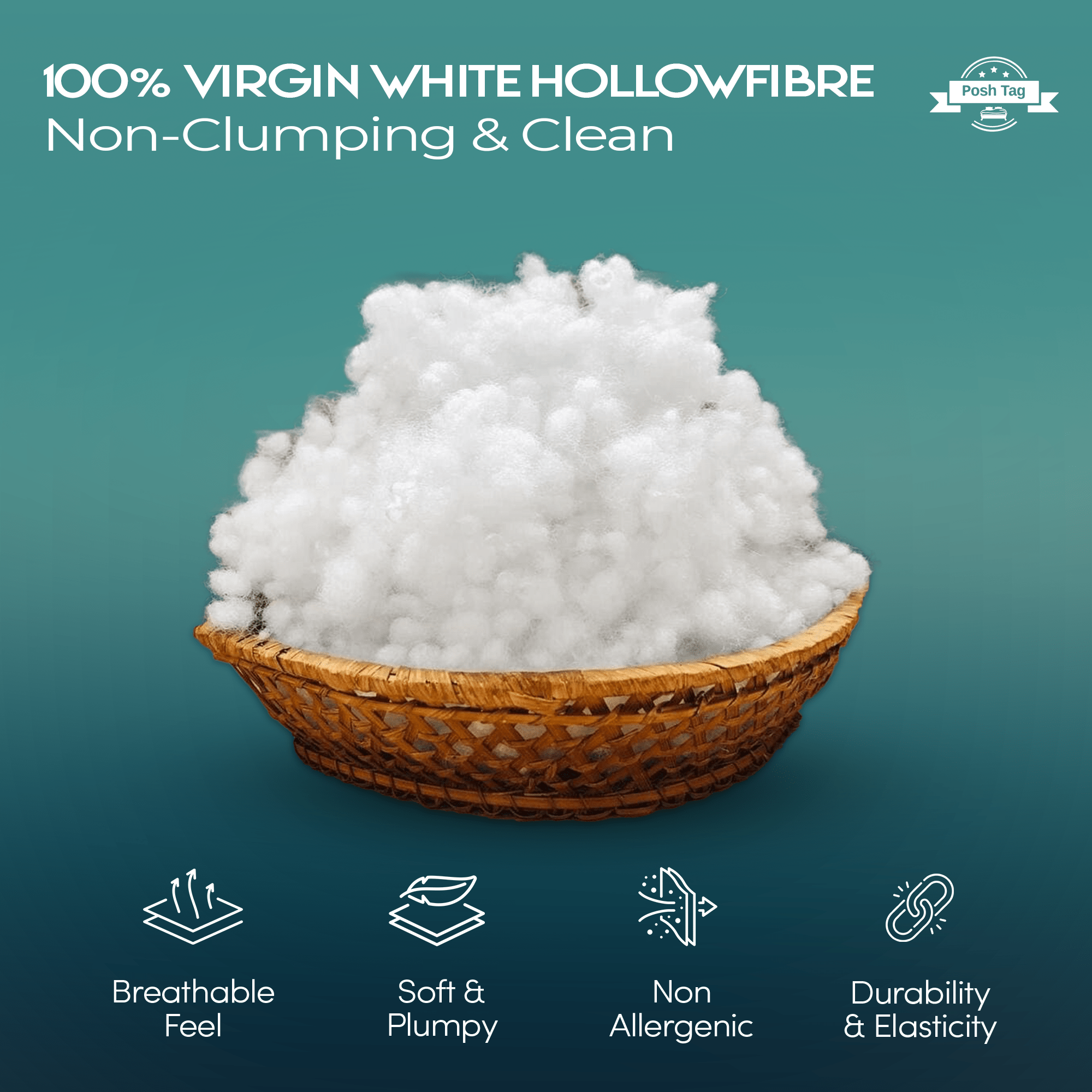 Hollow Fibre Stuffing – Soft Washable Polyester Fill in 1kg to 5kg - Posh Tag