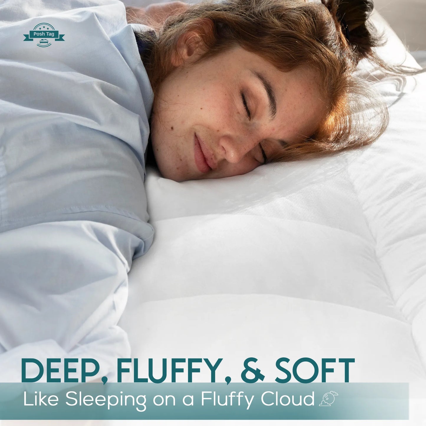 Thick Mattress Topper | Single, Double, King & Super King Sizes | Posh Tag