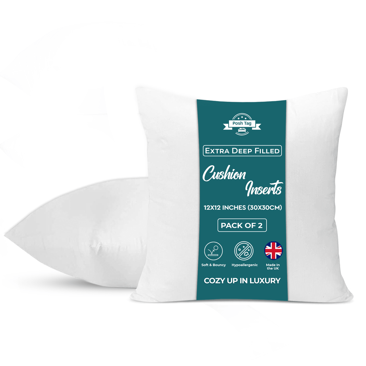 Posh Tag Cushion Inserts – Extra Deep Filled Cushion Pads - Posh Tag