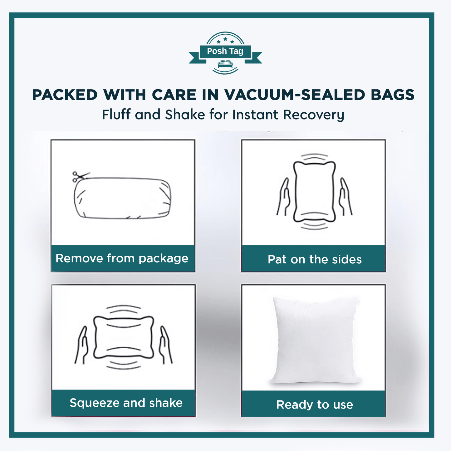 Posh Tag Cushion Inserts – Extra Deep Filled Cushion Pads - Posh Tag