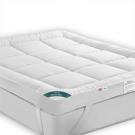 Thick Mattress Topper | Single, Double, King & Super King Sizes | Posh Tag