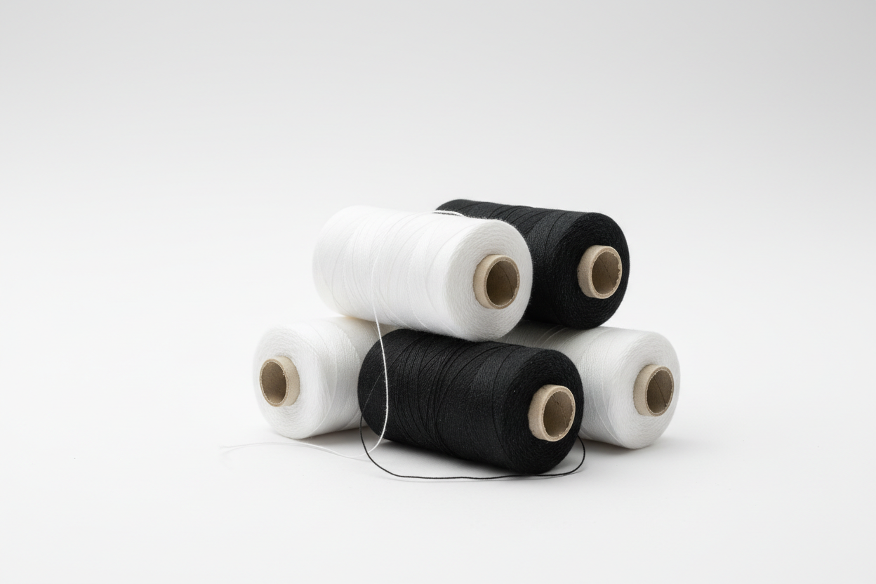 White and Black Thread